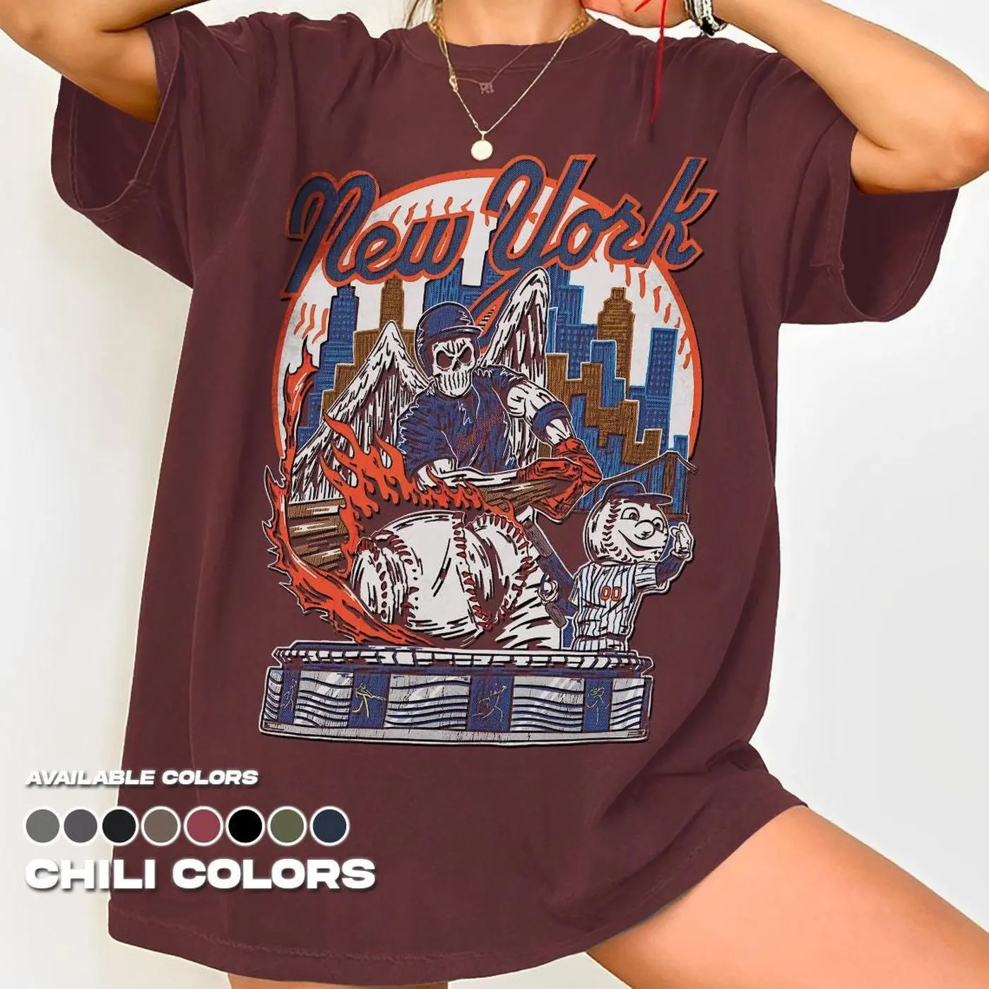 Baseball Tee - Unisex Vintage Style, Sports Fan Apparel, Game Day T-Shirt, Mets Merchandise, Comfort Colors 1717 T-Shirt