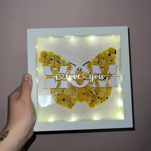 Butterfly Shadow Box, Mom I Love You Shadow Box, 8x8 Shadow Box