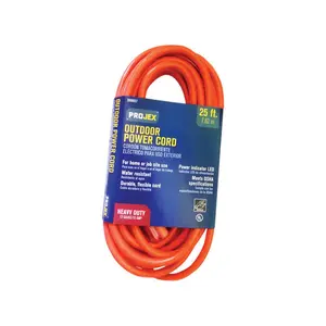 Projex 3506037 Indoor & Outdoor 25 ft. Orange Extension Cord