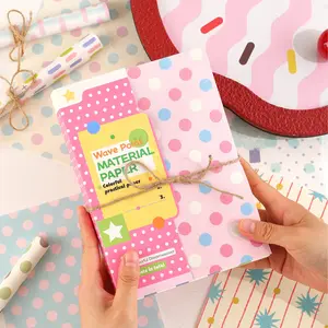 160-sheet Weaving Dreams with Colorful Dots scrapbook paper , large size（5.5in*8in）, non-adhesive decorative paper, suitable for DIY notebooks, craft projects, and scrapbooking supplies