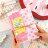 Non-Adhesive Decorative Paper Scrapbooking Set, Colorful Dots Pattern, 2 Size Options (5.5in*8in 160 Sheets to Craft, 3.94in*5.5in 200 Sheets), Easy Handling, for Adults' DIY Notebook Customization