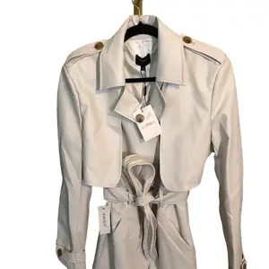 Bardot vegan leather women’s trench coat size US 8 Large New with tags.