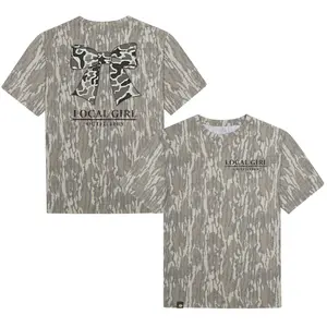 LOCAL GIRL Bottomland Pattern Camo Tee, Mossy Oak LOCAL GIRL Outfitters Original Bottomland Camouflage Tshirt