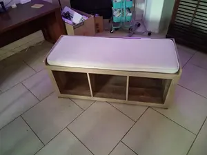 3 seater bench, storage, strong, assembled, local pick up, 92407.