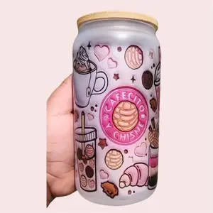 Cafecito Y Chisme 16oz. libby glass glass cup drinkware kitchenware sublimation