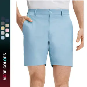 MAELREG Golf Shorts Men 7 Inch 5 Pockets Lightweight Water-Resistant Flat Front Flex Solid Sport Casual Mens Dress Shorts