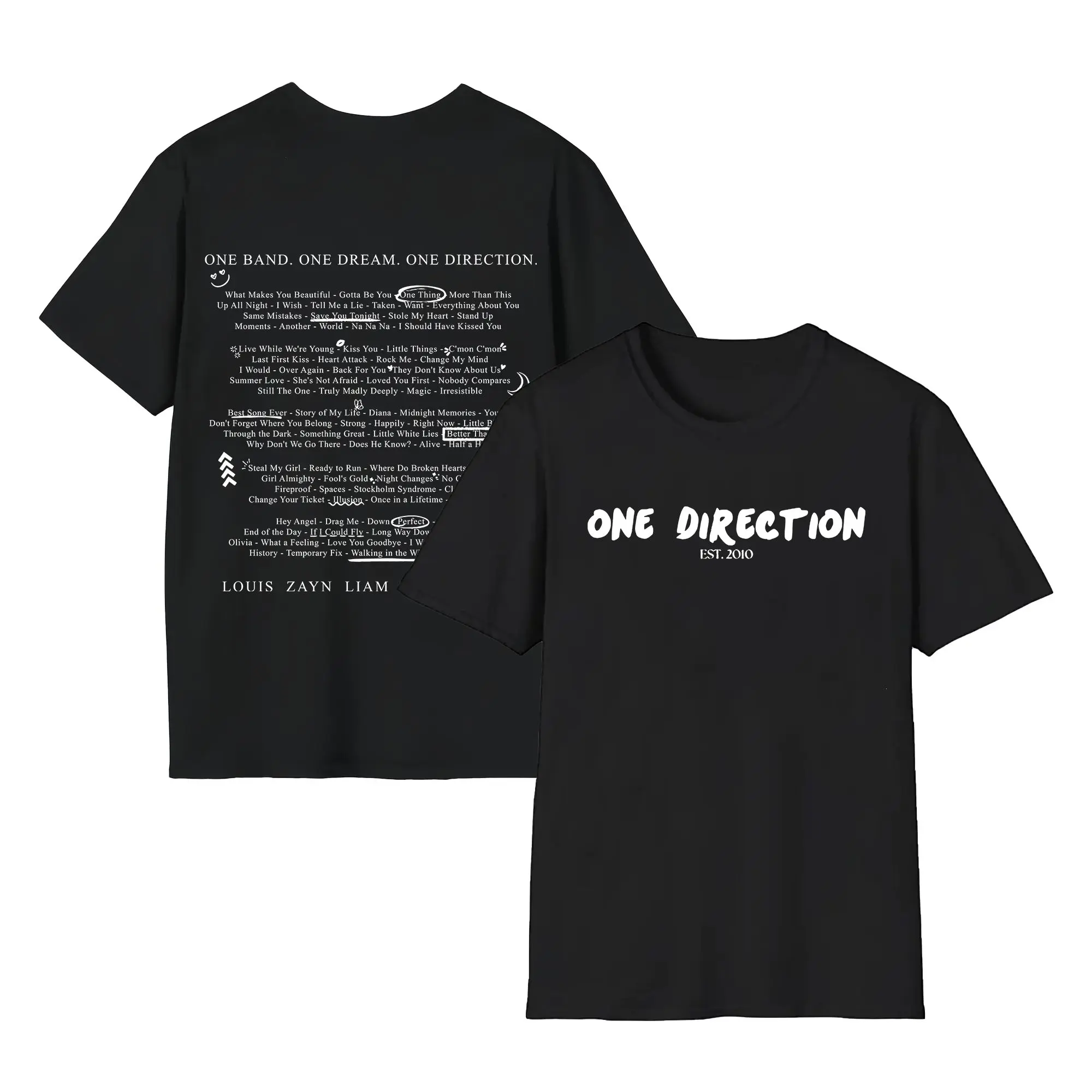 One Direction Vintage Tee, Soft Comfortable Shirt, 1D Fan Gift Idea