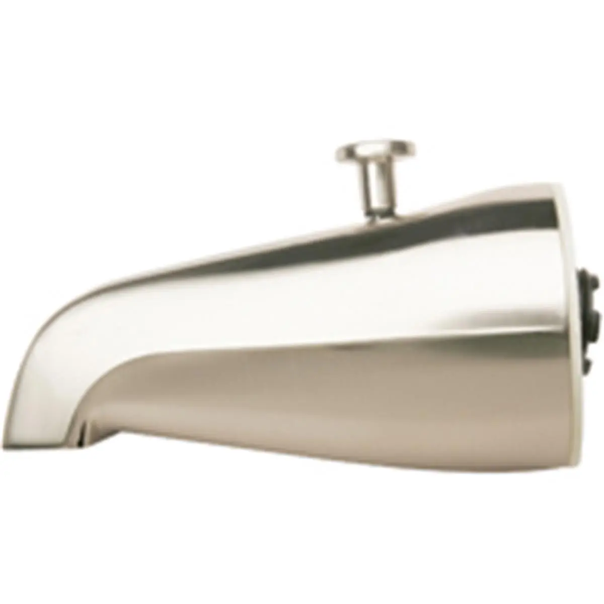 Plumb Pak PP825-31BN Brass Nickel Bathtub Spout-Diverter, In-Wall Bathroom Fixture Accessory, Bathtub Faucet with 0.75 in. IPS at Wall End, Lift Lever Diverts Water & Returns Flow to Tub