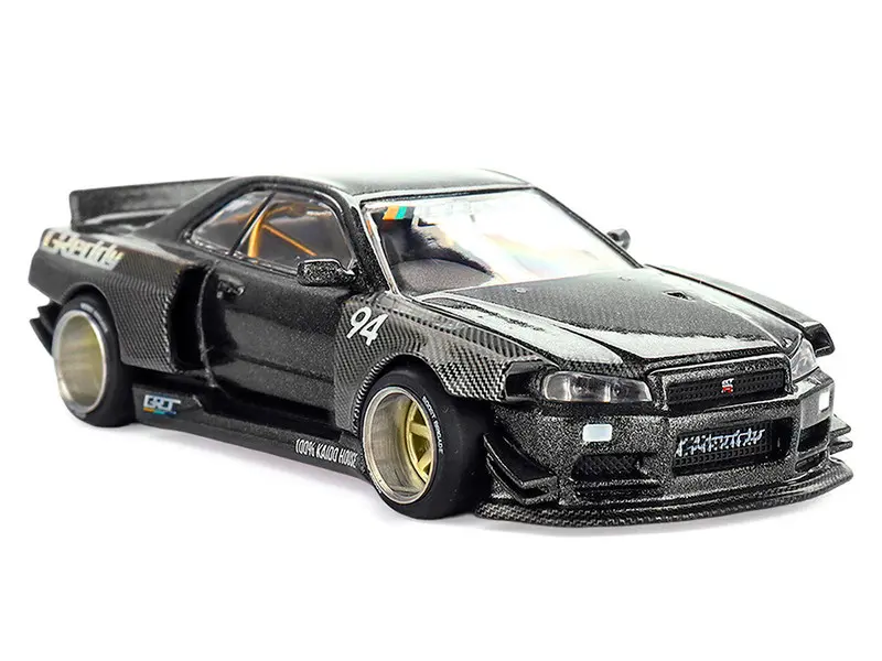 Kaido House x Mini GT 1:64 Nissan Skyline GT-R R34 Kaido GReddy V2 Bk #222