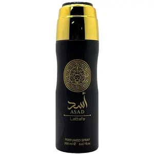 Asad Lattafa Perfumed Spray 200mL (6.67 fl oz) Body Deo Spray For Men Arabian Fragrance Lasting Aroma Scent Daily Scented