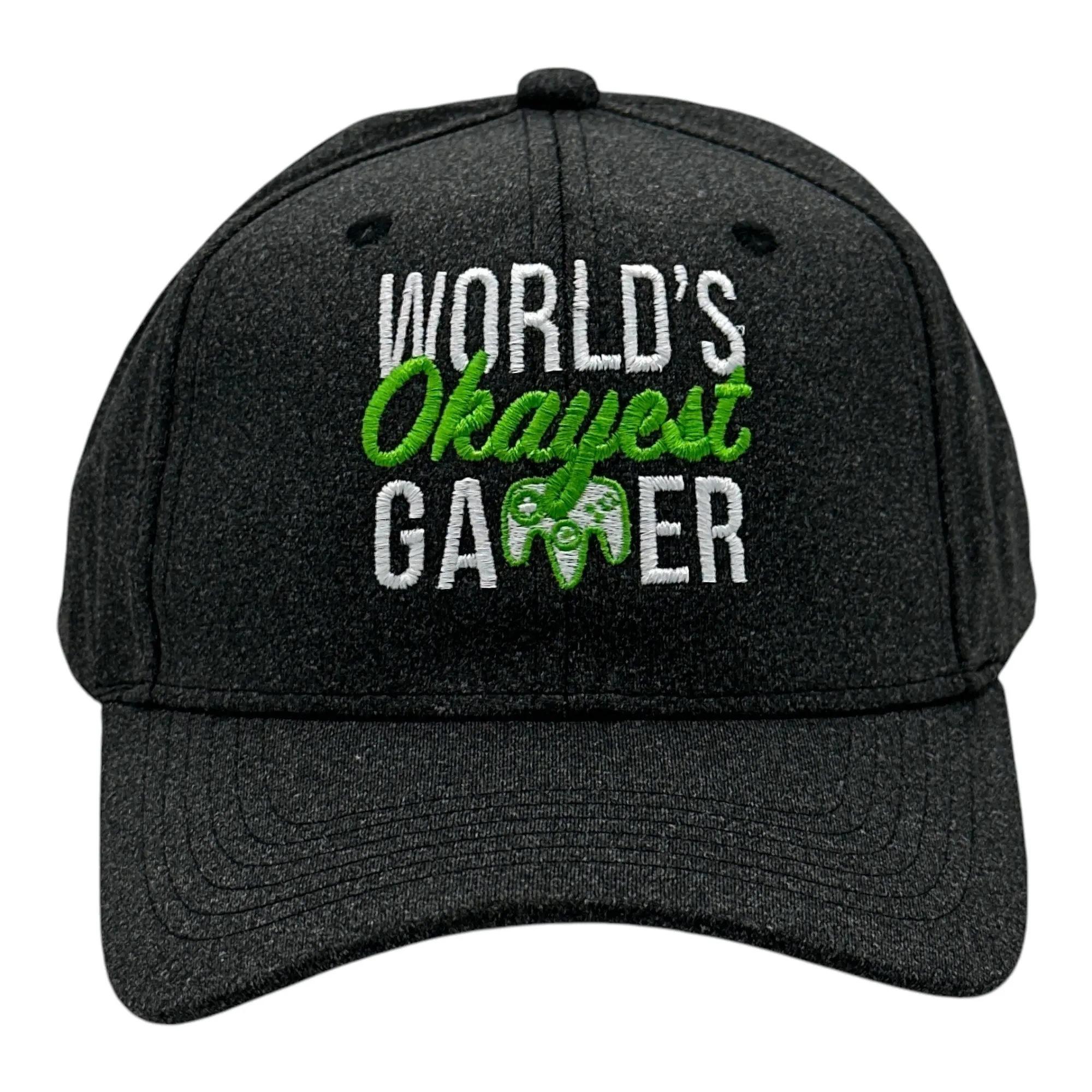 Worlds Okayest Gamer Hat Funny Sarcastic Video Game Graphic Novelty Cap Funny Hats Sarcastic  Funny Gamer  Novelty Caps for Men Black - Standard