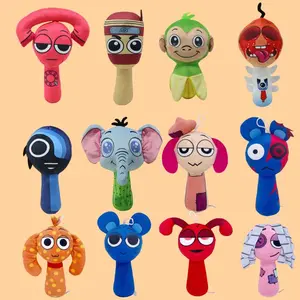 In Stock Sprunki Incredibox Plush Doll Orange Family Box Soft Stuffed Plush Pillow Ornament Classic Of Mountains And Seas Game Figure Gift For Kids Fans