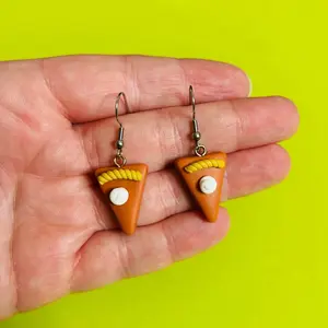 Pumpkin Pie Earrings Clay Earrings