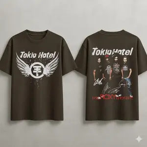 Tokio Hotel Inspired Tour 2026 Shirt, Alternative Pop Rock Fan Tee, Vintage Concert Style Graphic T-Shirt
