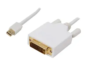 Nippon Labs MINIDP-DVI-3 3 ft. Mini DP DisplayPort Male to DVI Male Adapter Cable, White