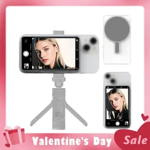 Mosty Magnetic Phone Vlog Selfie Monitor Screen, 1080P Wireless Recording, Using Phone Rear Camera for Selfie Vlog Live Stream TikTok, Compatible with iPhone(Only Speaker version supports iPhone 17 series) and Android Valentine's Day