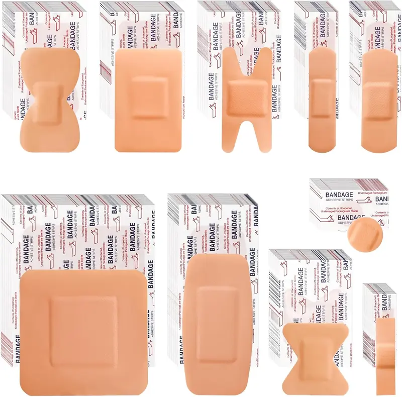 80&160 - Pack PE Flexible Adhesive Bandages, All - in - One Waterproof and Superbly Breathable Bandages with Cushioned Pad for Wound Care, Variety Pack with Finger & Knuckle Bandages