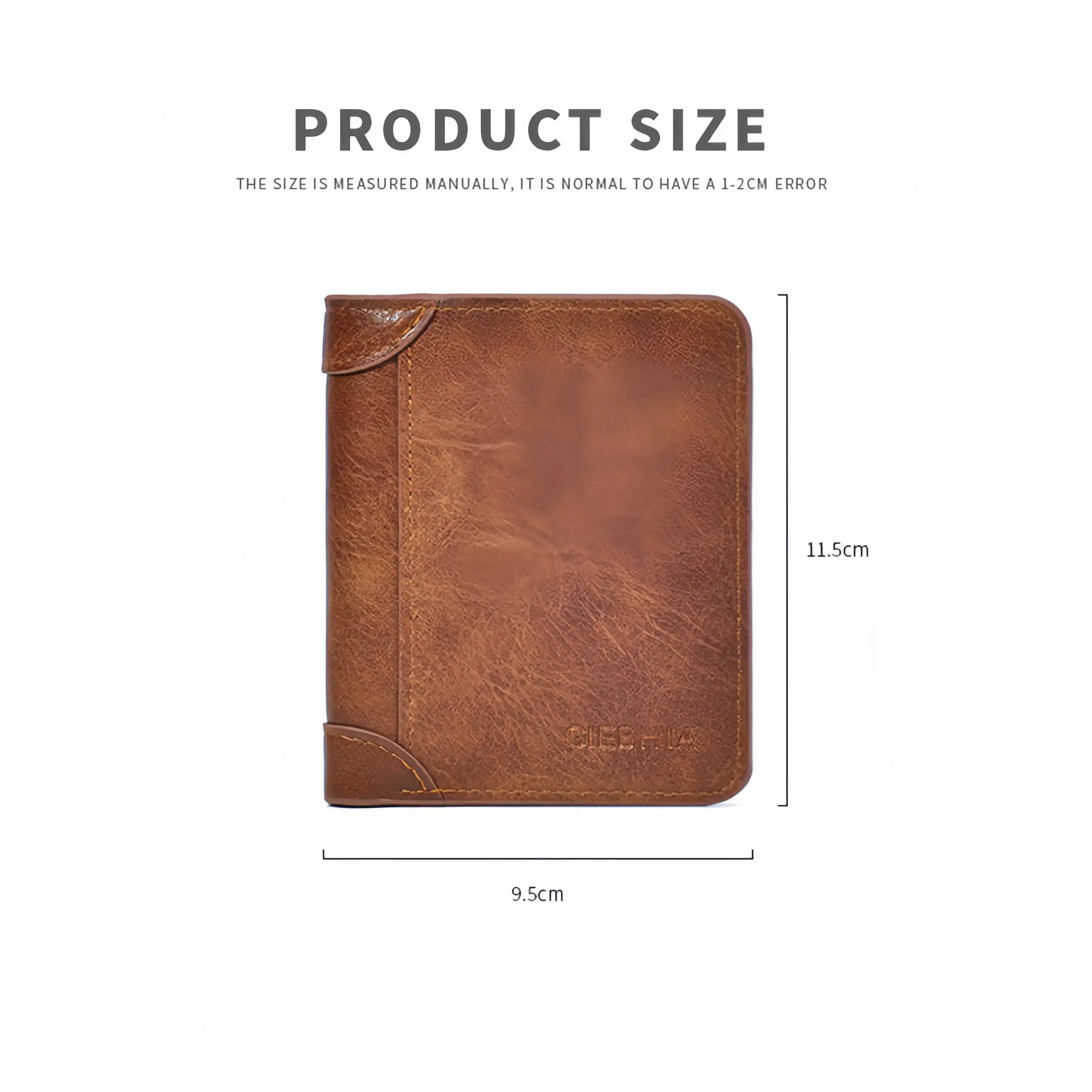 Men's RFID Blocking PU Leather Trifold Wallet - Multi-Compartmental Plain Fold-Over Men's Wallet, Large Capacity Card Holder with ID Window, License Compartment, Multi-Compartmental Men's Wallets, Plain Men's Wallets Secure Card Storage Card Id Slots