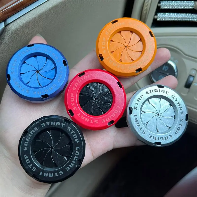 Ignition Device Decor Motorcycle Key Cover Car Interior Sticker Decorative Rotary Push To Start Button Cover for Motorcycle Lock