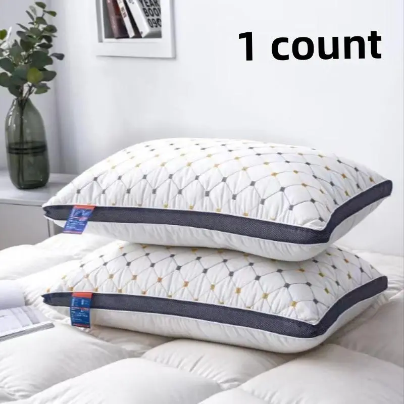 Geometric Pattern Pillow, 1 Count Soft Comfortable Back & Neck Support Pillow, Modern Bed Pillow for Home Hotel Dormitory