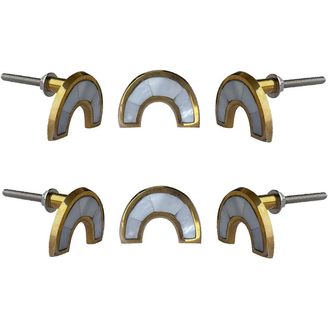 Set of 6 Mother of  Knobs for Cabinet & Drawers Decorative Knobs for  Kitchen Cabinet Hardware Cupboard Glass Door Dresser Wardrobe and Drawer Pulls (Nikko)