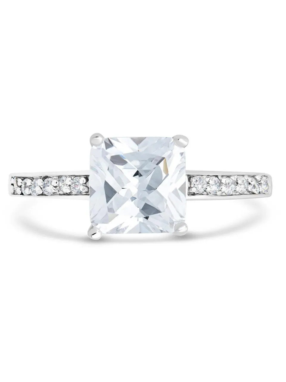 Sterling Silver Princess Cut CZ Promise Ring Sterling Silver Princess Cut CZ Promise Ring
