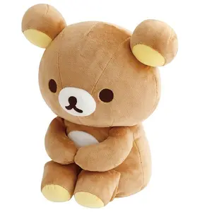 Embrace The Leg Rilakkuma Cartoon Plush Doll Soft Bear Toys Kawaii Room Decor Bear Plushies Cute Couple Bear Xmas Gifts For Kid