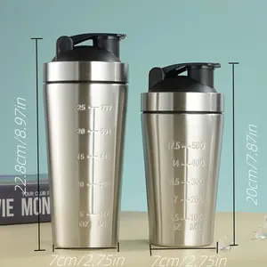1pc Stainless Steel Shaker Cup - Portable, Single-Layer Design for Sports & Outdoor Leisure, Ideal for Coffee & More