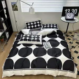 4 Piece 100% Polyester Flannel Microfiber Bed Sheet Set, Includes Duvet Cover, Bed Sheet, and Pillowcases, Breathable All-Season Bedding with Vibrant Print, and Pattern