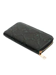 Python Faux Snakeskin Wallet- Forest Green Python Faux Snakeskin Wallet- Forest Green