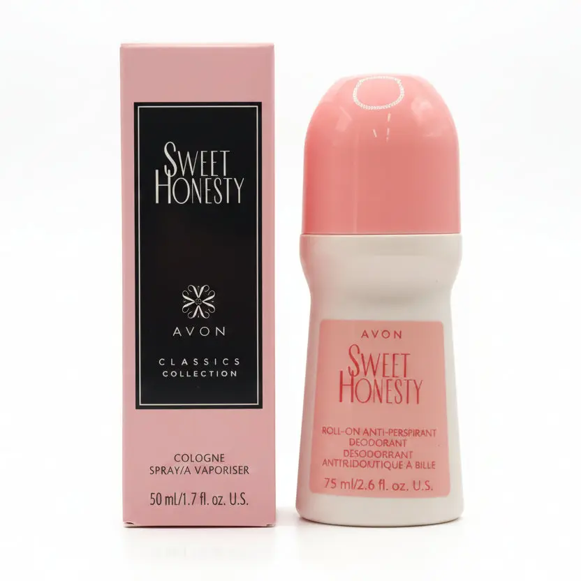 Avon Sweet Honesty Cologne 50ml & Roll-On Antiperspirant Deodorant 75ml Gift Bundle Set