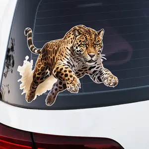 JAGUAR Vivid Vinyl Decals - Self Adhesive Animal Stickers for Cars, Motorcycles, Wood, Plastic, Glass, Metal, Ceramic Surfaces - Glossy Surfaces, Irregular Shapes, Realistic Designs, Car Decals, Car Decorative Sticker, Truck Sticker
