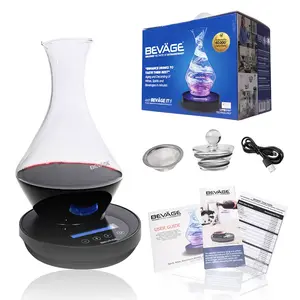 Wine Decanter System - Bevage Pro - USB Electric - 750ML Glass Decanter Portable Traditional