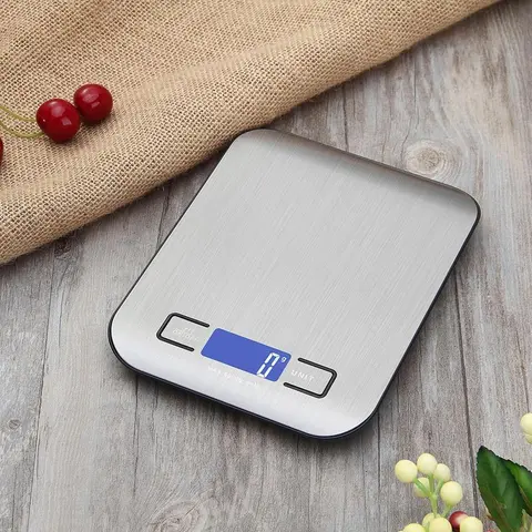 Digital Kitchen Scale - 1g-10000g High-Precision Electronic Digital Weight Scale with LCD Display, Battery-Operated Stainless Steel Measuring Tool for Baking, Cooking, Electronic Kitchen Scales