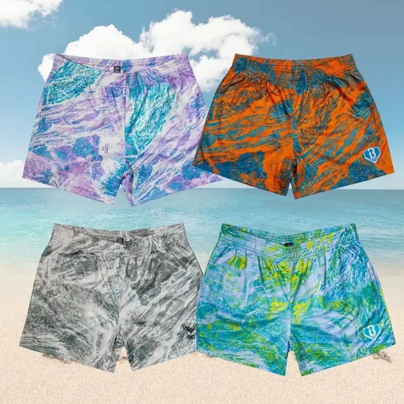 Color Splash Performance Mesh Shorts | Lightweight Quick Dry Sports Shorts | Breathable Summer Streetwear for Men & Women