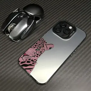 Whimsical Pink Leopard Patterns Phone Case Durable Hard Acrylic Back Case With An Anti-Yellowing Coating, Made From High-Quality Designed For Reliable Drop Protection For Your Phone For iPhone 17.16.15.14.13.12.11.X.XS.XSMAX.XR.8.7