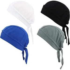 4 Pack  Wicking Beanie Cap Hat Chemo Cap Skull Cap for Men and Women