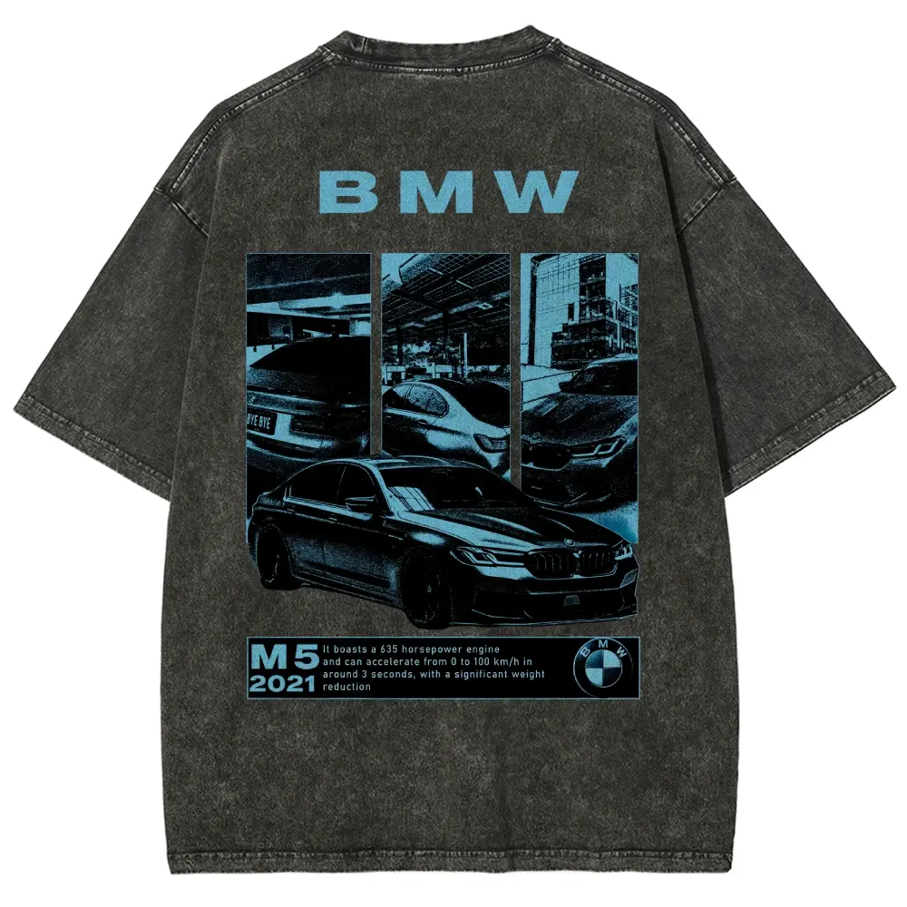 Unisex Soft Washed 100% Cotton Streetwear T-Shirt, Casual Pre-Shrunk Shortsleeve Tee for Daily Wear, Fabric