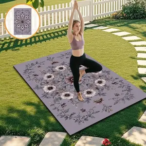 1pc Anti-Slip Diatomite Yoga Mat for Women, Home Outdoor Fitness Pad, Thick Wide Long Printed Sports Mat, Odorless Jit