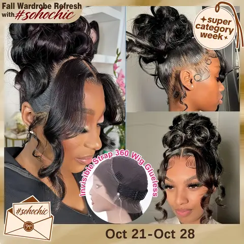 CheetahBeauty 250% Density 360 Body Wave Lace Front Wigs Pre Plucke HD Transparent 360 Frontal Human Hair Wig for Black Women #SohoChic #tiktokshopstockup