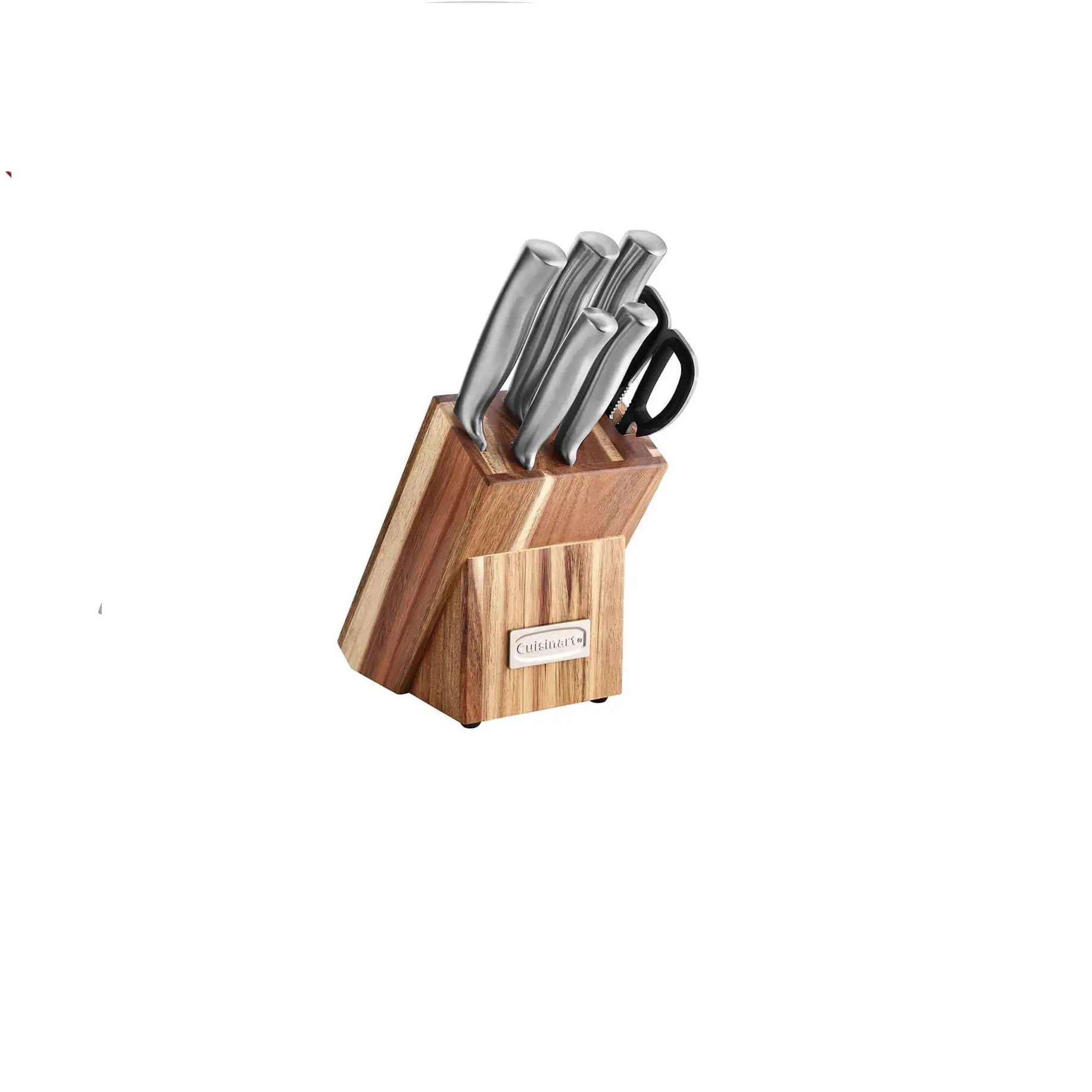 Cuisinart C77SS-7P Stainless Steel Prep Set w/Acacia Block, 7 pc