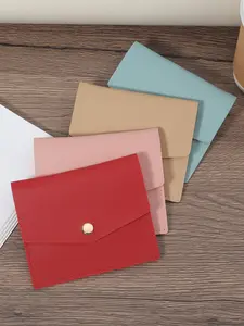 New fashionable women's card bag, ultra-thin credit card storage bag, lightweight and portable cash, credit card, coin wallet, elegant buckle envelope style card bag, suitable for outdoor, travel and back to school