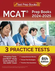 USED-MCAT Prep Books 2024-2025: 3 Practice Tests and MCAT Study Guide Review for the AAMC Exam [8th Edition] by Rueda, Joshua (Paperback)