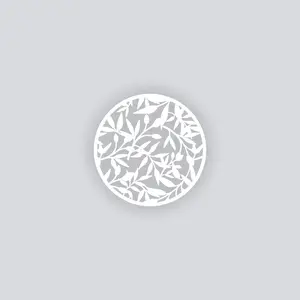 Dancing Leaves Circle Clay Stencil