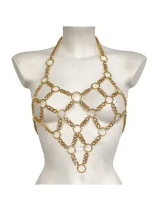 Sexy Hollow Out Mesh Thick Chain Waist Body Jewelry Maximalist Jewelry Club Party Y2K Hot Girl Adjustable Accessory