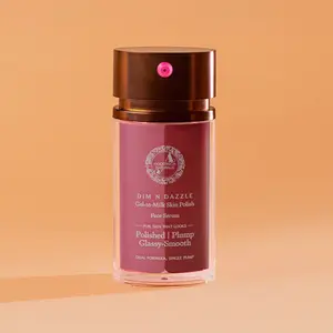 Dim N Dazzle Gel-to-Milk Skin Polish Face Serum – Even-tones and Plumps for Glassy, Polished looking skin – Enriched with Banafsha and Western Dock Plant – Best Double Serum for Polished, Plumped, Glassy-Smooth Skin
