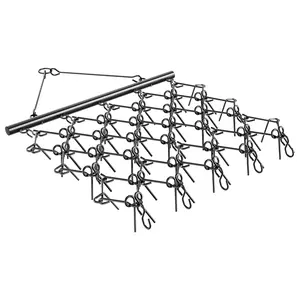 VEVOR Drag Harrow, 5.8 ft x 4.8 ft Durable Chain Harrow with 60 Sharp Teeth, Suitable for ATV UTV Tractor, Ideal for Soil Preparation, Seeding, Smoothing Landscapes, and Yard Gravel Driveway Maintenance