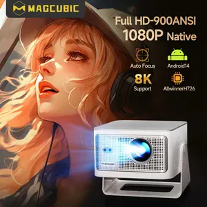 [Summervibes] Magcubic HY350MAX Auto Focus 900ANSI Projector 8K Decode Android 14 Allwinner H726 Built-in 15W HiFi Speaker Dual WiFi6 BT5.4 Native 1080P 1.0:1 short Throw Portable Smart Projector For Home Cinema Movie Night