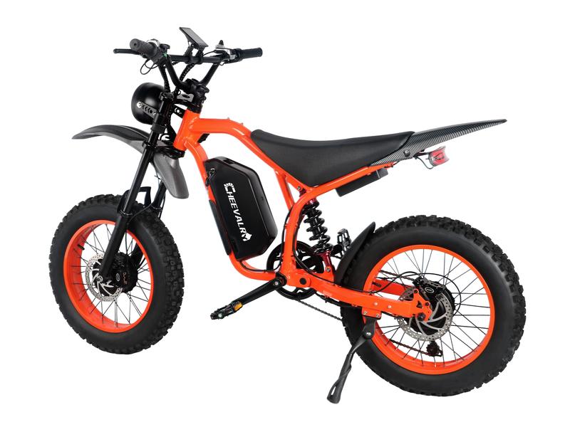 E-Bike Electric Dirt Bike for Adults 2000*2W Peak Power Brushless Motor 52V 32Ah 90KM Range Ebike 7-Speed 80*2Nm Torque Electric Dirtbike 180mm Disc Brake Electric Bike for Adults