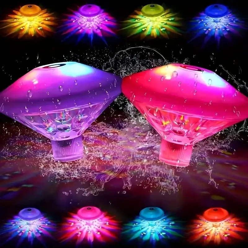 Floating Underwater Light, RGB Diving LED Disco Party Light, Swimming Pool Hot Spring Light, Indoor Bath Light, Novelty Lighting for Party, Adjustable RGB Lighting, Starburst Lights, Party Lighting Decoration